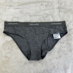 Icebreaker Merino Cool Lite Sprite Hipster 125 Womens Size L Gritstone Heather